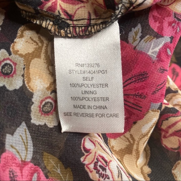 ANTHROPOLOGIE Daniel Rainn Sheer Floral Boho Top M - Picture 8 of 9
